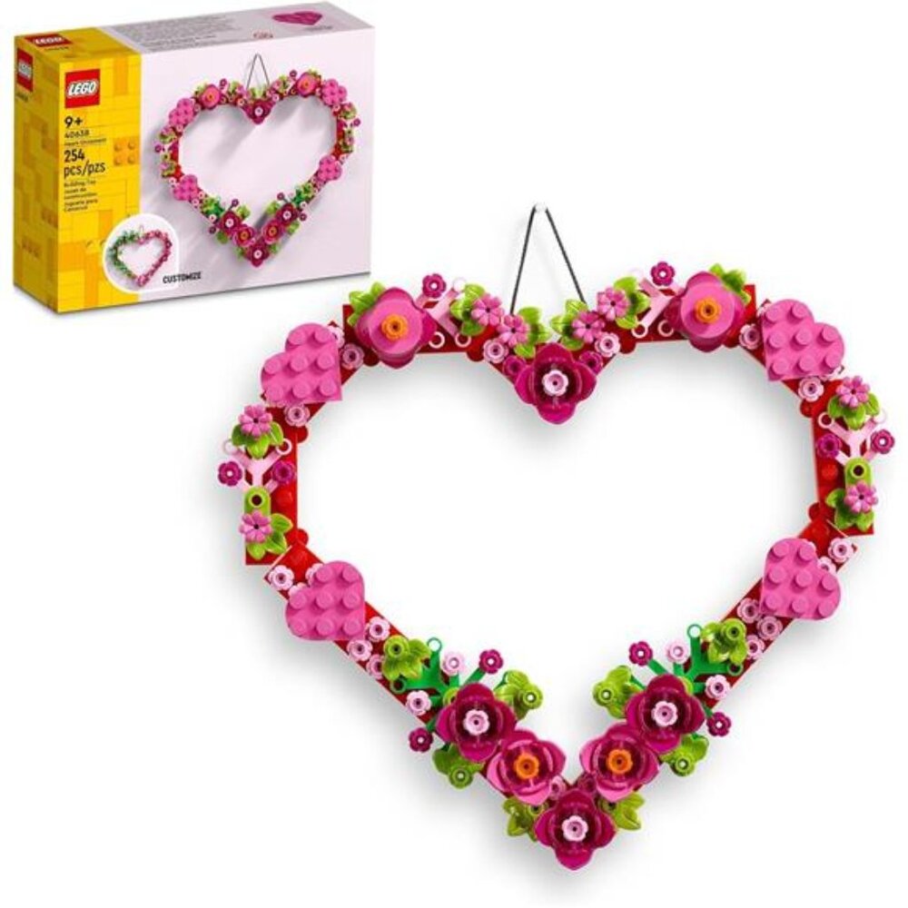 LEGO Heart Ornament Building Toy Set for Valentines Day